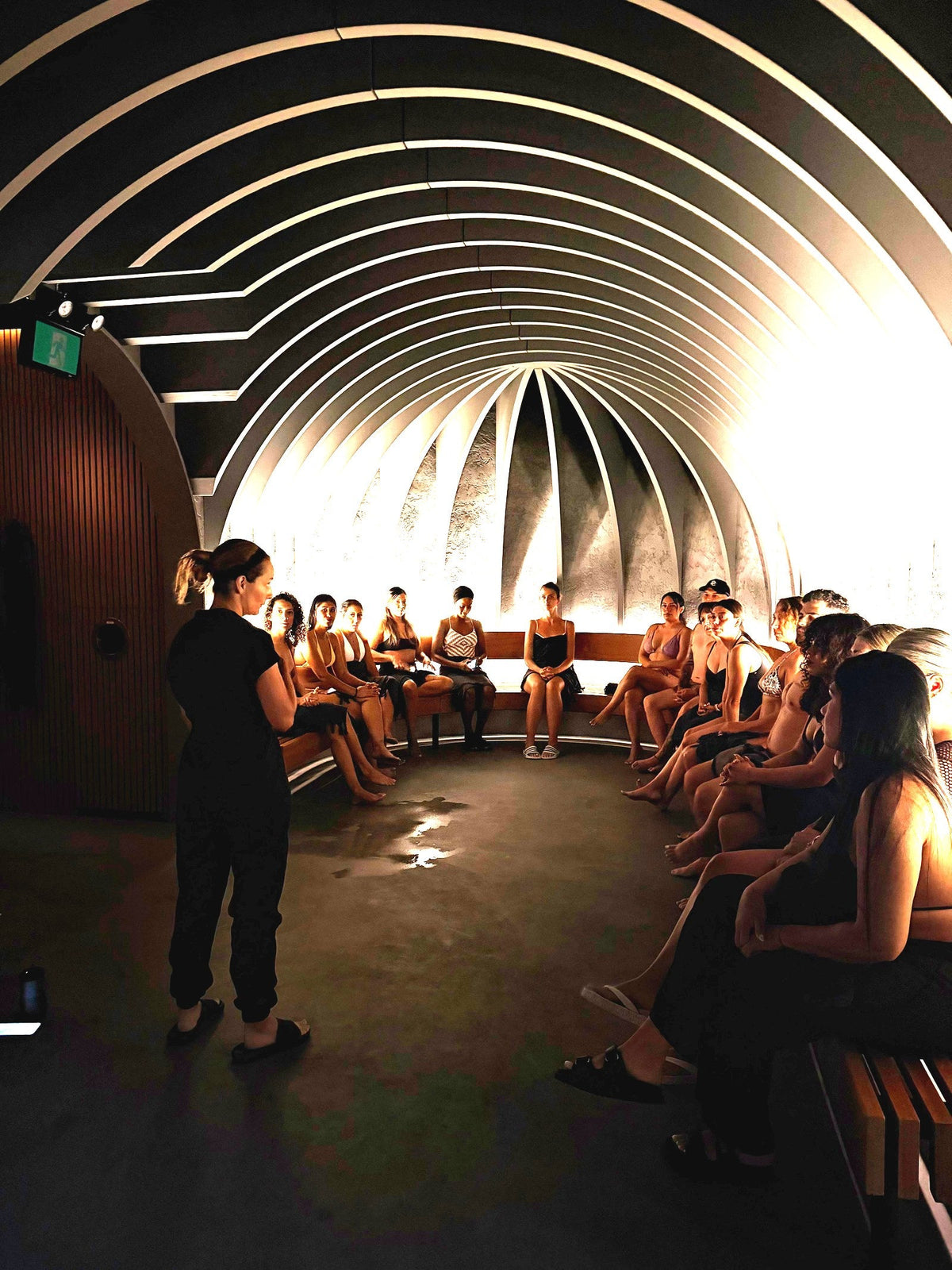 Large group gathered at the Zenzoo x Energy House wellness event